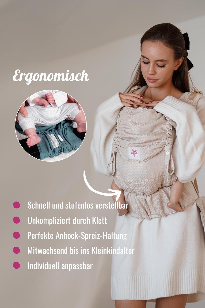 Babytrage Flip Heart2Heart Cream