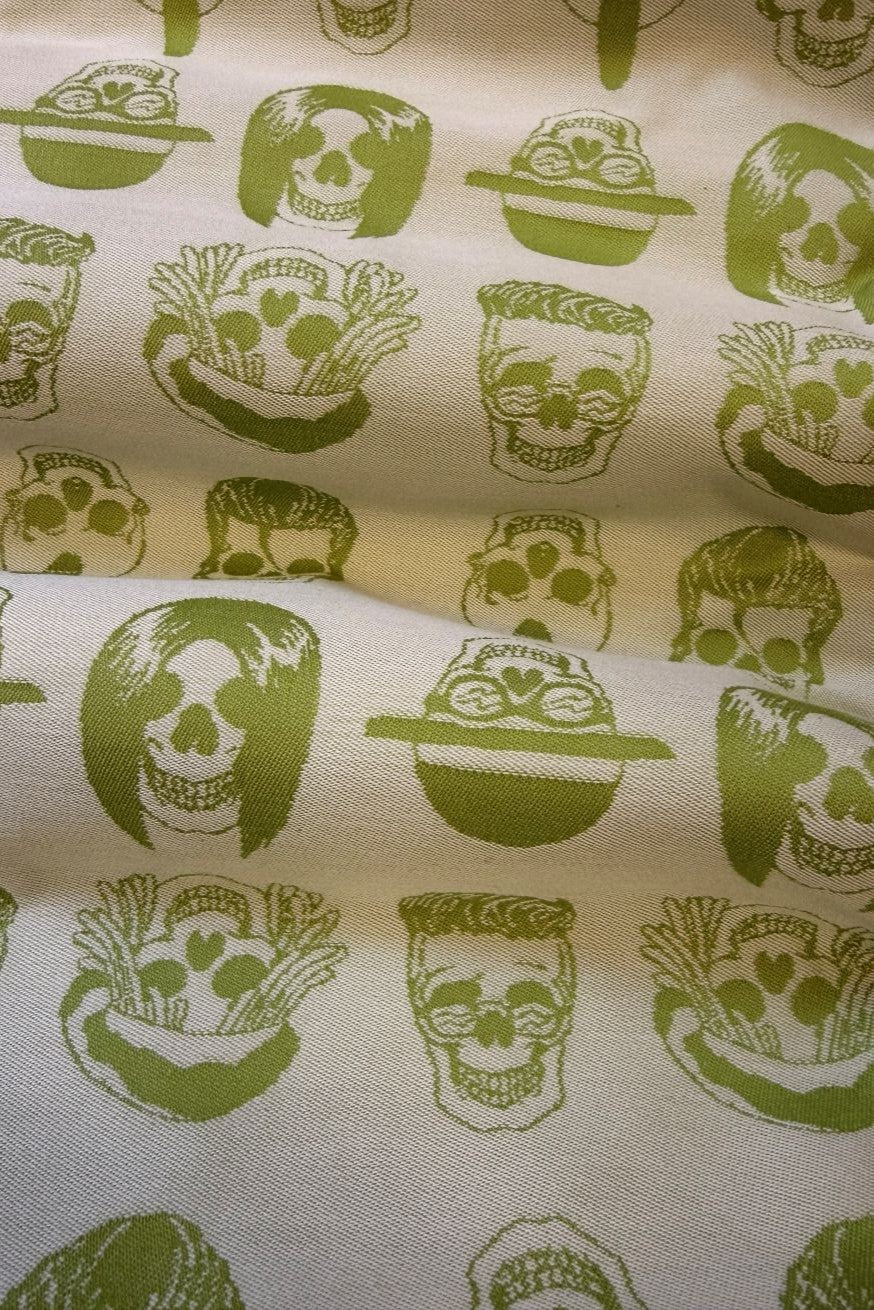 Borsa hipster Skulls verde