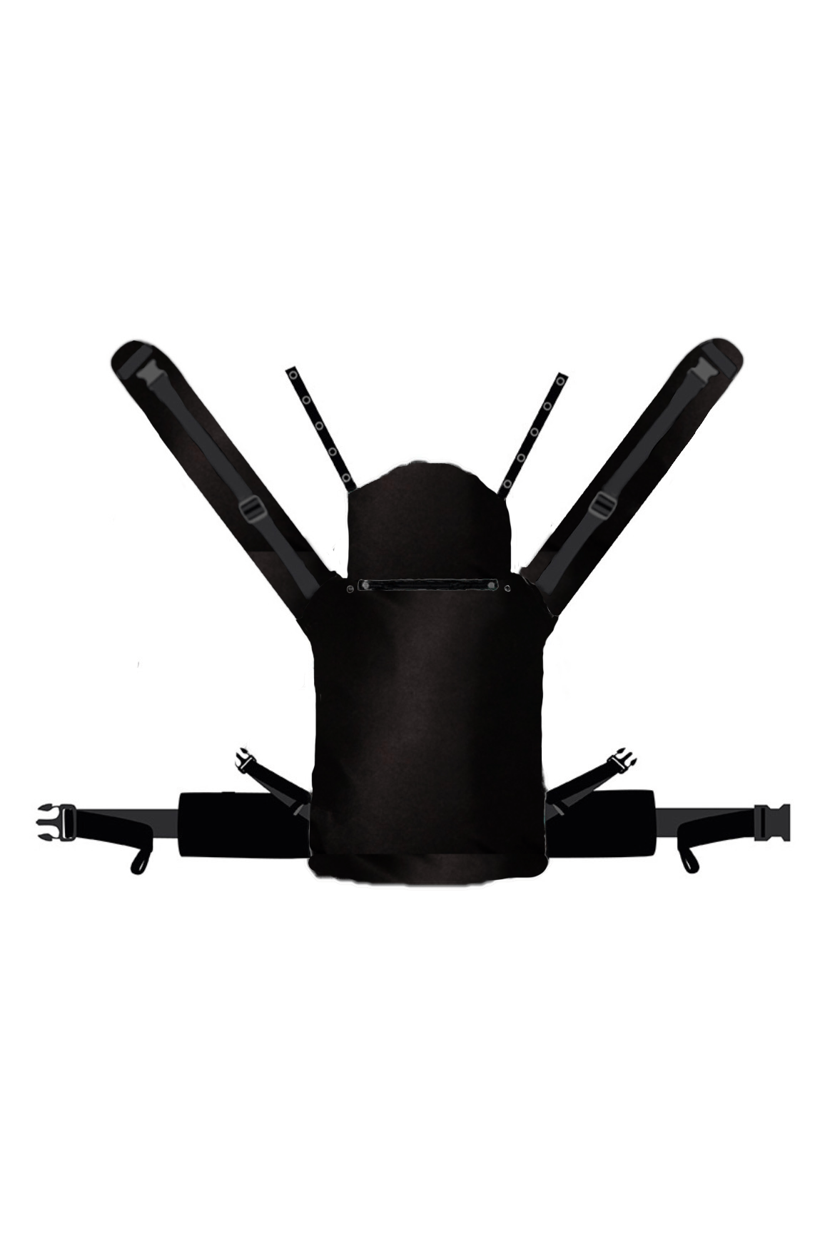 Draagzak Flip X Gewoon zwart - KOKADI