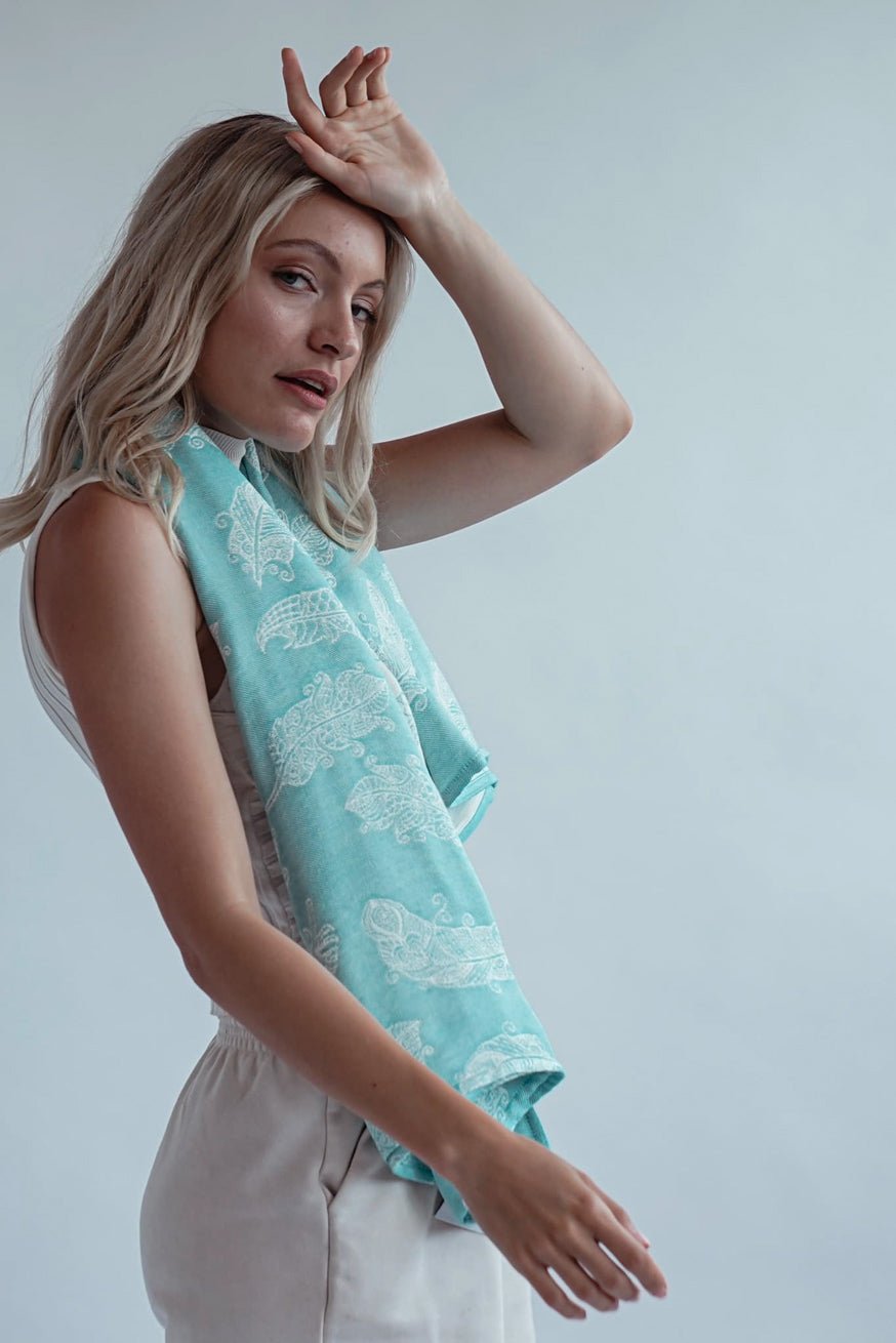 Toalla de peluche mandala plumas Alexandra - KOKADI