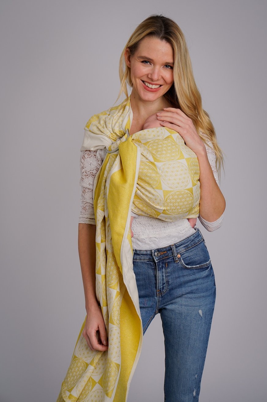 RingSling Blume des Lebens gold - KOKADI